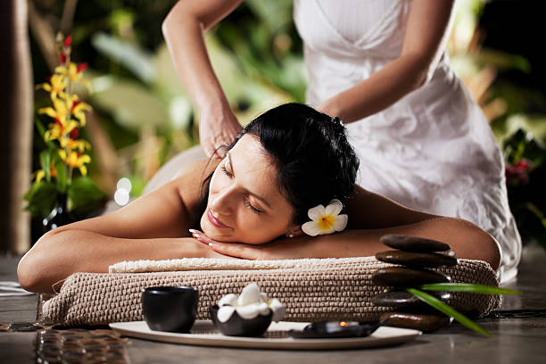 Relaxing spa environment